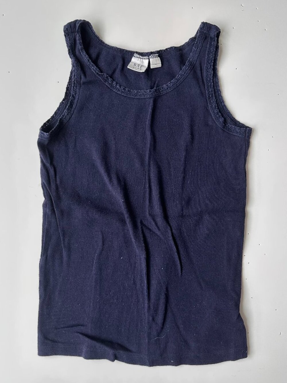 Gap Kids Navy Lace Trim Tank Top – Kids Medium 8–9